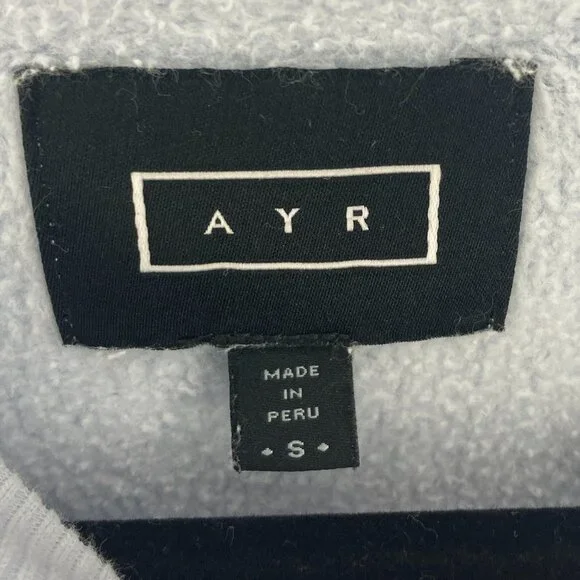 AYR All Year Round The Sweatshirt Crewneck Light Blue Small **FLAW** 100% Cotton - Picture 5 of 12